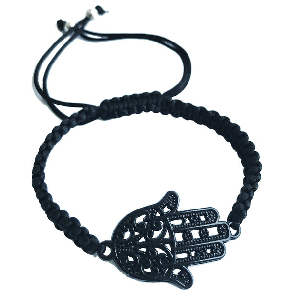 RANIA BLACK CORD BRACELET