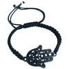 RANIA BLACK CORD BRACELET