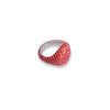 MAISSA Red Pave Pinky Ring