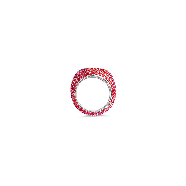MAISSA Red Pave Pinky Ring