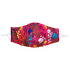 YARELI Flowers Fuchsia Embroidered Face Mask