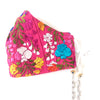YARELI Flowers Fuchsia Embroidered Face Mask