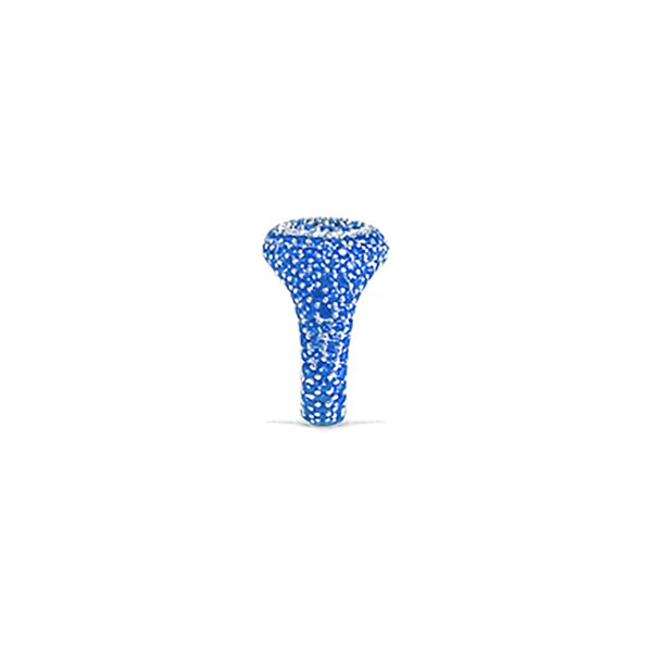 ZOFIA Evil Eye Blue Pave Pinky Ring