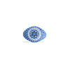 ZOFIA Evil Eye Blue Pave Pinky Ring