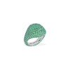 AMOURY Green Pave Pinky Ring