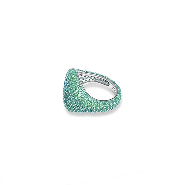AMOURY Green Pave Pinky Ring