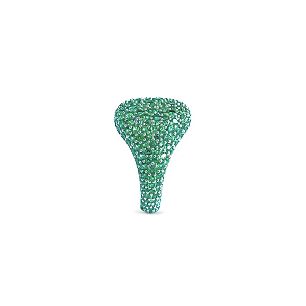 AMOURY Green Pave Pinky Ring