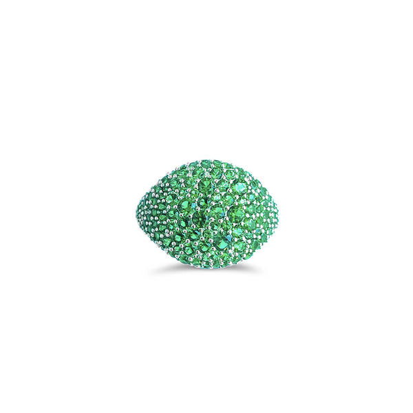AMOURY Green Pave Pinky Ring