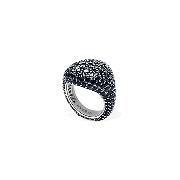 KIRAN Black Pave Pinky Ring