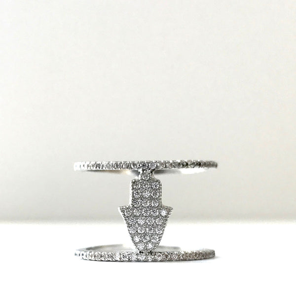 AMAN HAMSA PAVE RING